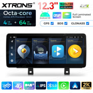 12,3 Zoll Octa Core 4 + 64 GB Global 4G LTE Android Autoradio Multimedia-Player mit vollständig laminiertem Bildschirm für BMW 3er F30 F31 F34 F35 G20 / 4er F32 F33 F36 NBT EVO System Lenkrad Rechts