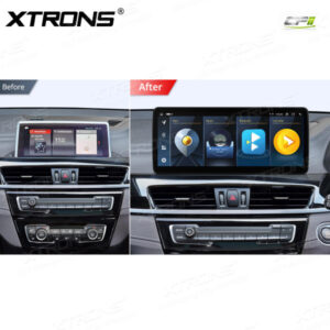 Alternative view of QLB22EVB12X1N 12,3-Zoll-Octa-Core-Autoradio mit 4 GB RAM und 64 GB SSD-Speicher, globalem 4G LTE-Netz und Android 14-Betriebssystem sowie volllaminiertem Display für BMW X1 F48/X2 F39 NBT EVO System