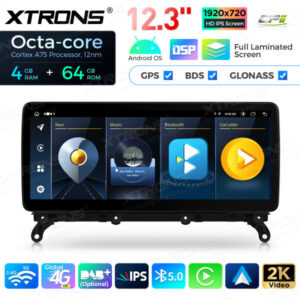 12,3 Zoll Octa Core 4 + 64 GB Global 4G LTE Android Auto-Stereo-Multimedia-Player mit vollständig laminiertem Bildschirm für BMW X3 F25 / X4 F26 NBT EVO System