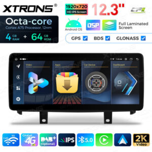 12,3 Zoll Octa Core 4 + 64 GB Global 4G LTE Android Autoradio Multimedia-Player mit vollständig laminiertem Bildschirm für BMW X5 F15 / X6 F16 NBT EVO System – Bild 6