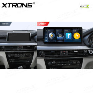 Alternative view of 12,3 Zoll Octa Core 4 + 64 GB Global 4G LTE Android Autoradio Multimedia-Player mit vollständig laminiertem Bildschirm für BMW X5 F15 / X6 F16 NBT EVO System