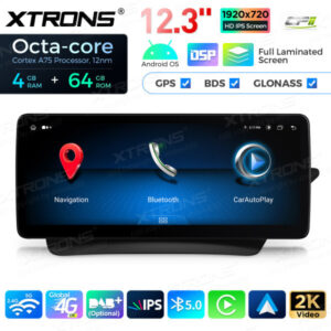 12,3 Zoll Octa Core 4 + 64 GB Global 4G LTE Android Autoradio Multimedia-Player mit vollständig laminiertem Bildschirm für Mercedes-Benz E-Klasse C207 / A207 Lenkrad rechts