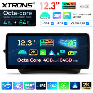 12,3 Zoll Octa Core 4 + 64 GB Global 4G LTE Android Autoradio Multimedia-Player mit vollständig laminiertem Bildschirm für Mercedes-Benz E-Klasse C207 / A207 Lenkrad Links – Bild 6