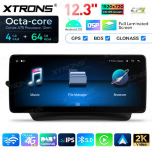 12,3 Zoll Octa Core 4 + 64 GB Global 4G LTE Android Autoradio Multimedia-Player mit vollständig laminiertem Bildschirm für Mercedes-Benz E-Klasse C207 / A207 Lenkrad Links – Bild 7