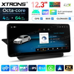 12,3 Zoll Octa Core 4 + 64 GB Global 4G LTE Android Autoradio Multimedia-Player mit vollständig laminiertem Bildschirm für Mercedes-Benz E-Klasse C207 / A207 Lenkrad Links – Bild 12
