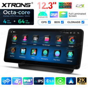 12,3 Zoll Octa Core 4 + 64 GB Global 4G LTE Android Autoradio Multimedia-Player mit vollständig laminiertem Bildschirm für Mercedes-Benz E-Klasse C207 / A207 Lenkrad Links – Bild 13