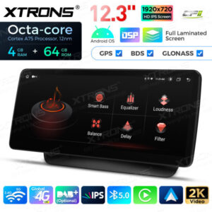 12,3 Zoll Octa Core 4 + 64 GB Global 4G LTE Android Autoradio Multimedia-Player mit vollständig laminiertem Bildschirm für Mercedes-Benz E-Klasse C207 / A207 Lenkrad Links – Bild 14