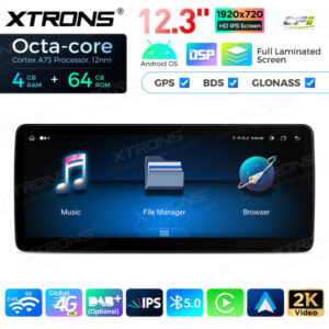 12,3-Zoll-Octa Core 4 + 64 GB Global 4G LTE Android Auto-Stereo-Multimedia-Player mit vollständig laminiertem Bildschirm für Mercedes-Benz A-Klasse W176 / CLA-Klasse C117 / GLA-Klasse X156 / G-Klasse W463 – Bild 6