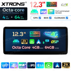 12,3-Zoll-Octa Core 4 + 64 GB Global 4G LTE Android Auto-Stereo-Multimedia-Player mit vollständig laminiertem Bildschirm für Mercedes-Benz A-Klasse W176 / CLA-Klasse C117 / GLA-Klasse X156 / G-Klasse W463 – Bild 7