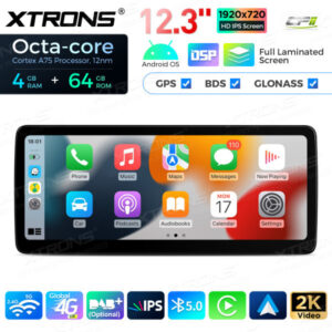12,3-Zoll-Octa Core 4 + 64 GB Global 4G LTE Android Auto-Stereo-Multimedia-Player mit vollständig laminiertem Bildschirm für Mercedes-Benz A-Klasse W176 / CLA-Klasse C117 / GLA-Klasse X156 / G-Klasse W463 – Bild 8
