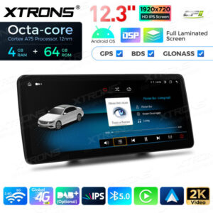 12,3-Zoll-Octa Core 4 + 64 GB Global 4G LTE Android Auto-Stereo-Multimedia-Player mit vollständig laminiertem Bildschirm für Mercedes-Benz A-Klasse W176 / CLA-Klasse C117 / GLA-Klasse X156 / G-Klasse W463 – Bild 12