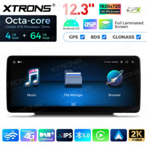 12,3-Zoll-Octa Core 4 + 64 GB Global 4G LTE Android Auto-Stereo-Multimedia-Player mit vollständig laminiertem Bildschirm für Mercedes-Benz C-Klasse W205 / GLC-Klasse X253 / V-Klasse W446 / X-Klasse W470 – Bild 6