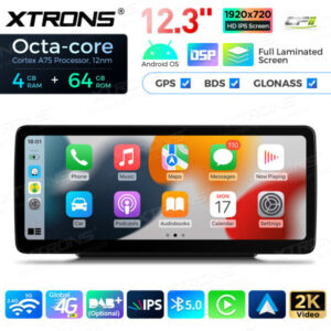 12,3-Zoll-Octa Core 4 + 64 GB Global 4G LTE Android Auto-Stereo-Multimedia-Player mit vollständig laminiertem Bildschirm für Mercedes-Benz C-Klasse W205 / GLC-Klasse X253 / V-Klasse W446 / X-Klasse W470 – Bild 8