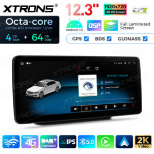12,3-Zoll-Octa Core 4 + 64 GB Global 4G LTE Android Auto-Stereo-Multimedia-Player mit vollständig laminiertem Bildschirm für Mercedes-Benz C-Klasse W205 / GLC-Klasse X253 / V-Klasse W446 / X-Klasse W470 – Bild 12