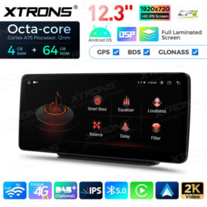 12,3-Zoll-Octa Core 4 + 64 GB Global 4G LTE Android Auto-Stereo-Multimedia-Player mit vollständig laminiertem Bildschirm für Mercedes-Benz C-Klasse W205 / GLC-Klasse X253 / V-Klasse W446 / X-Klasse W470 – Bild 14