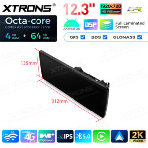 12,3-Zoll-Octa Core 4 + 64 GB Global 4G LTE Android Auto-Stereo-Multimedia-Player mit vollständig laminiertem Bildschirm für Mercedes-Benz C-Klasse W205 / GLC-Klasse X253 / V-Klasse W446 / X-Klasse W470 – Bild 16