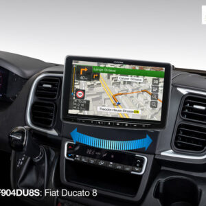 Alternative view of Alpine INE-F904DU8S Schwenkbares Navigationssystem mit 9-Zoll Touchscreen für Ducato 8, 1-DIN-Einbaugehäuse, DAB+, Apple CarPlay und Android Auto