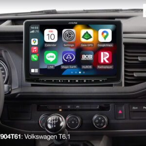 Alpine INE-F904T61 Navigationssystem für VW T6.1 mit 9-Zoll-Touchscreen 1-DIN-Einbaugehäuse, DAB+, Apple CarPlay und Android Auto Unterstützung von 11.2019 bis 2022 – Bild 3