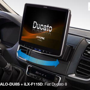 Alpine iLX-F115DU8S Autoradio mit schwenkbarem 11-Zoll Touchscreen, DAB+, 1-DIN-Einbaugehäuse, Apple CarPlay Wireless und Android Auto Unterstützung für Fiat Ducato 8