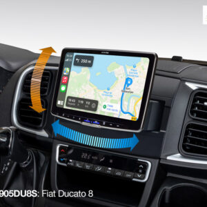 Alternative view of Alpine ILX-F905DU8S Fiat Ducato Serie 8 Autoradio schwenkbar