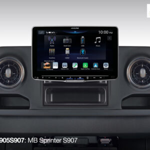 Alpine iLX-F905S907 Autoradio mit 9-Zoll Touchscreen, DAB+, 1-DIN-Einbaugehäuse, Apple CarPlay Wireless und Android Auto Unterstützung für Mercedes Sprinter 907 – Bild 4