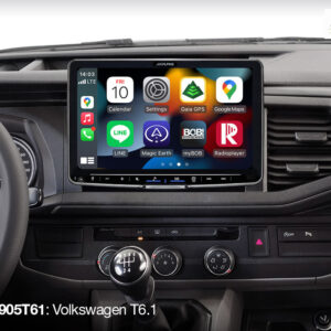Alpine iLX-F905T61 Autoradio für VW T6.1 ab 11/2019 - 2022 mit 9-Zoll-Touchscreen, 1-DIN-Einbaugehäuse, DAB+, Apple CarPlay und Android Auto Unterstützung