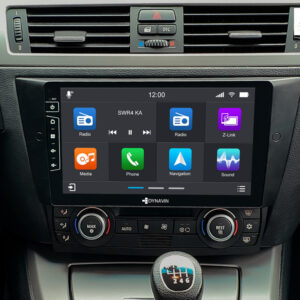 D9-E90 Premium Flex 160 GB Android Autoradio für BMW E90-E93 mit 4 x 100W Class-D Verstärker, 9 Zoll Display (hochauflösend), Inkl. Head-up-Display, Apple CarPlay und Android Auto