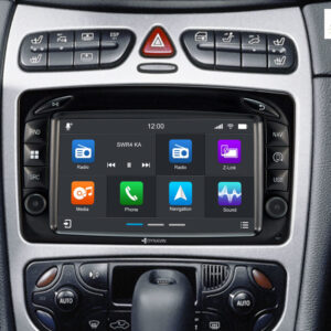 D9-MC2000 Premium Android Autoradio für Mercedes Vito mit 4 x 100W Class-D Verstärker, 7 Zoll Display (hochauflösend), Inkl. Head-up-Display, Apple CarPlay und Android Auto
