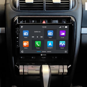 D9-PC Premium 192 GB Android Autoradio für Porsche Cayenne mit 4 x 100W Class-D Verstärker, 9 Zoll Display (hochauflösend), Inkl. Head-up-Display, Apple CarPlay und Android Auto