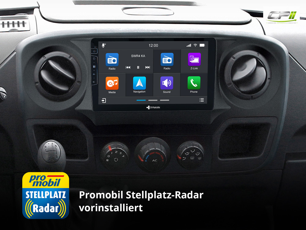 D9-RN-1 Plus – C Android Navigationssystem für Renault Master mit 9-Zoll Touchscreen, Inkl. Head-up-Display, Apple CarPlay und Android Auto