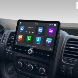 D9-RNTRF Premium Flex Android Autoradio für Renault Trafic mit 4 x 100W Class-D Verstärker, 10,1 Zoll Display (hochauflösend), Inkl. Head-up-Display, Apple CarPlay und Android Auto