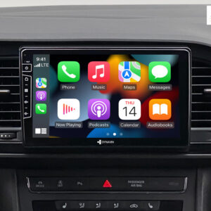 D9-SLN Premium Navigationssystem für Seat Leon III mit 4 x 100W Class-D Verstärker, 9 Zoll Display (hochauflösend), Inkl. Hea