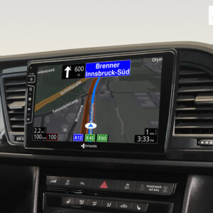 D9-SLN Premium Navigationssystem für Seat Leon III mit 4 x 100W Class-D Verstärker, 9 Zoll Display (hochauflösend), Inkl. Hea