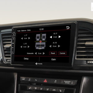 D9-SLN Premium Navigationssystem für Seat Leon III mit 4 x 100W Class-D Verstärker, 9 Zoll Display (hochauflösend), Inkl. Hea