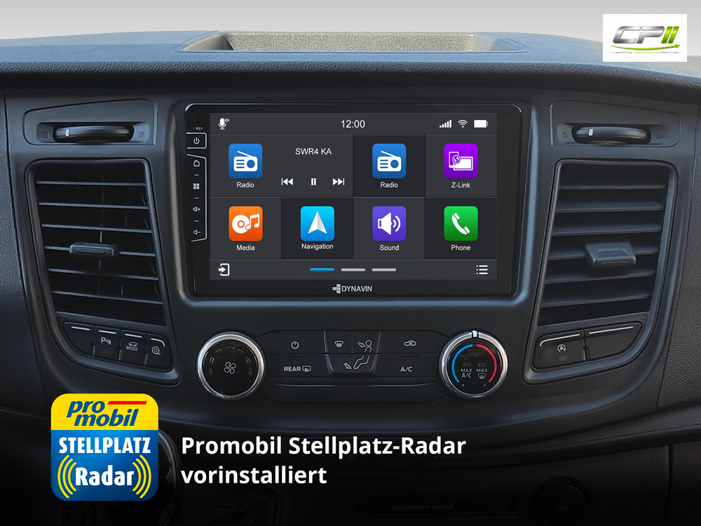 D9-TS Plus Flex – C 192 GB Android Navigationssystem für Ford Transit mit 9-Zoll Touchscreen, Inkl. Head-up-Display, Apple CarPlay und Android Auto