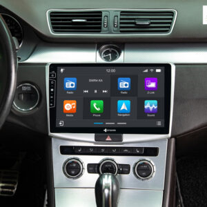 D9-2S Premium Android Autoradio für VW Passat B7 mit 4 x 100W Class-D Verstärker, 10,1 Zoll Display (hochauflösend), Inkl. Head-up-Display, Apple CarPlay und Android Auto