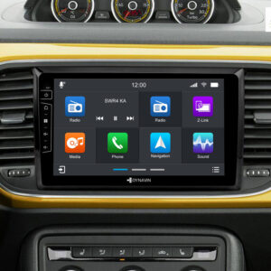 D9-36 Premium Flex 160 GB Android Autoradio für VW Beetle mit 4 x 100W Class-D Verstärker, 9 Zoll Display (hochauflösend), Inkl. Head-up-Display, Apple CarPlay und Android Auto
