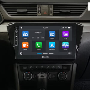 D9-37 Premium Flex 160 GB Android Autoradio für Skoda Superb mit 4 x 100W Class-D Verstärker, 10,1 Zoll Display (hochauflösend), Inkl. Head-up-Display, Apple CarPlay und Android Auto