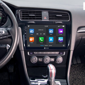 D9-3B Premium 192 GB Android Autoradio für VW Golf 7 mit 4 x 100W Class-D Verstärker, 10,1 Zoll Display (hochauflösend), Inkl. Head-up-Display, Apple CarPlay und Android Auto