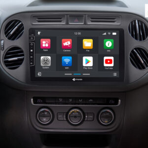 D9-83B Premium Flex 160 GB Android Autoradio für VW Tiguan 2007-2017 | Golf 5 mit 4 x 100W Class-D Verstärker, 9 Zoll Display (hochauflösend), Inkl. Head-up-Display, Apple CarPlay und Android Auto – Bild 3