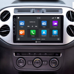 D9-83S Premium Flex 160 GB Android Autoradio für VW Tiguan 2007-2017 | Golf 5 mit 4 x 100W Class-D Verstärker, 9 Zoll Display (hochauflösend), Inkl. Head-up-Display, Apple CarPlay und Android Auto