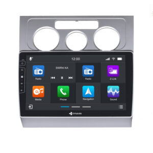 D9-DF16 Premium 192 GB Android Autoradio für VW Touran mit 4 x 100W Class-D Verstärker, 10,1 Zoll Display (hochauflösend), Inkl. Head-up-Display, Apple CarPlay und Android Auto