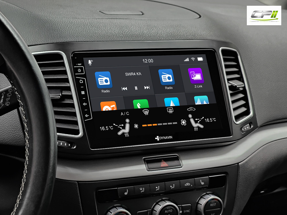 D9-DF56 Premium Android Autoradio für VW Sharan Seat Alhambra mit 4 x 100W Class-D Verstärker, 9 Zoll Display (hochauflösend), Inkl. Head-up-Display, Apple CarPlay und Android Auto – Bild 7