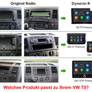 Alternative view of D9-T5 Premium Flex 160 GB Android Autoradio für VW T5 Multivan mit 4 x 100W Class-D Verstärker, 9 Zoll Display (hochauflösend), Inkl. Head-up-Display, Apple CarPlay und Android Auto