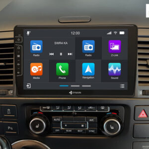 D9-T5 Premium Flex 160 GB Android Autoradio für VW T5 Multivan mit 4 x 100W Class-D Verstärker, 9 Zoll Display (hochauflösend), Inkl. Head-up-Display, Apple CarPlay und Android Auto