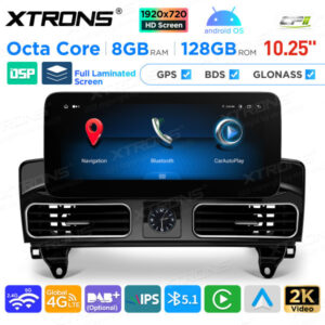 QAM1245M12ML45 10,25 Zoll Android Octa Core 8 GB + 128 GB Auto GPS Multimedia Player für Mercedes-Benz ML-Klasse W166 (2012-2015) / GL-Klasse X166 (2013-2015)