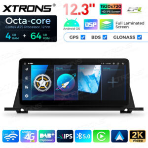 QLB22CIB12FVGT 12,3-Zoll-Octa-Core 4 + 64 GB Globaler 4G LTE-Android-Autoradio-Multimedia-Player mit vollständig laminiertem