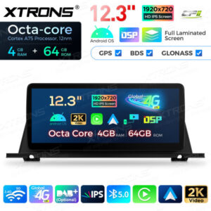 QLB22CIB12FVGT 12,3-Zoll-Octa-Core 4 + 64 GB Globaler 4G LTE-Android-Autoradio-Multimedia-Player mit vollständig laminiertem