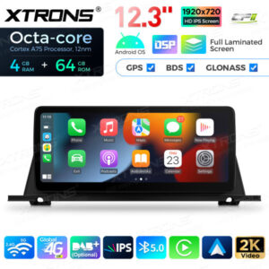 QLB22CIB12FVGT 12,3-Zoll-Octa-Core 4 + 64 GB Globaler 4G LTE-Android-Autoradio-Multimedia-Player mit vollständig laminiertem