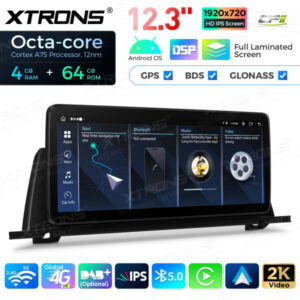QLB22CIB12FVGT 12,3-Zoll-Octa-Core 4 + 64 GB Globaler 4G LTE-Android-Autoradio-Multimedia-Player mit vollständig laminiertem